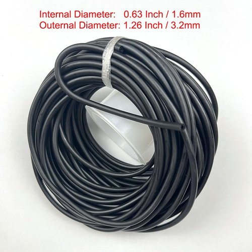 JHONGYA 32.8Ft 1632 Slingshot Rubber Tube 0.63 Inch (1.6mm) Id x 1.26 Inch(3.2mm) Od Natural Latex Rubber Tube for Outdoor Slingshot Hunting Shooting Catapult