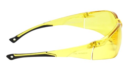 Calabria Drop Shot Yellow Crystal Black Sport Safety Glasses for Pickleball Eye Protection for Women Pickleball Glasses for Men Racquetball Glasses for Men Cricket Glasses Safety Shades Squash Golf