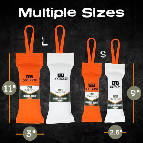 DogBone Firehose Dog Bumper for Hunting & Sporting Dog Training ??Perfect Floating Dummy for Water Retrieving & Fetch ??Ideal Canvas Alternative for Puppies or Adult Retrievers & Includes Throw Loop