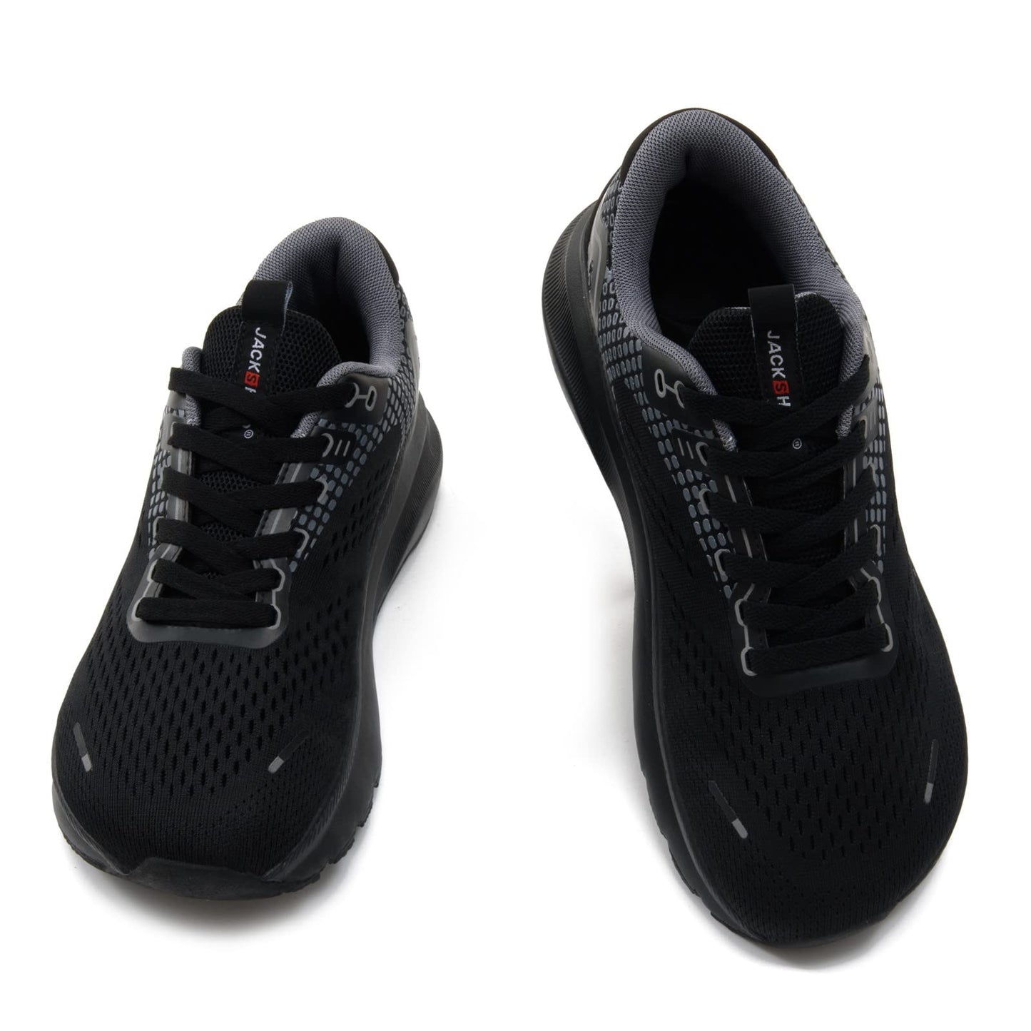 JACKSHIBO Wide Toe Box Shoes Women Arch Support Wide Sneakers for Running Walking Athletic Tennis Orthopedic Plantar Fasciitis Workout with Thick Cushion Zero Drop Sole Width Shoes Black