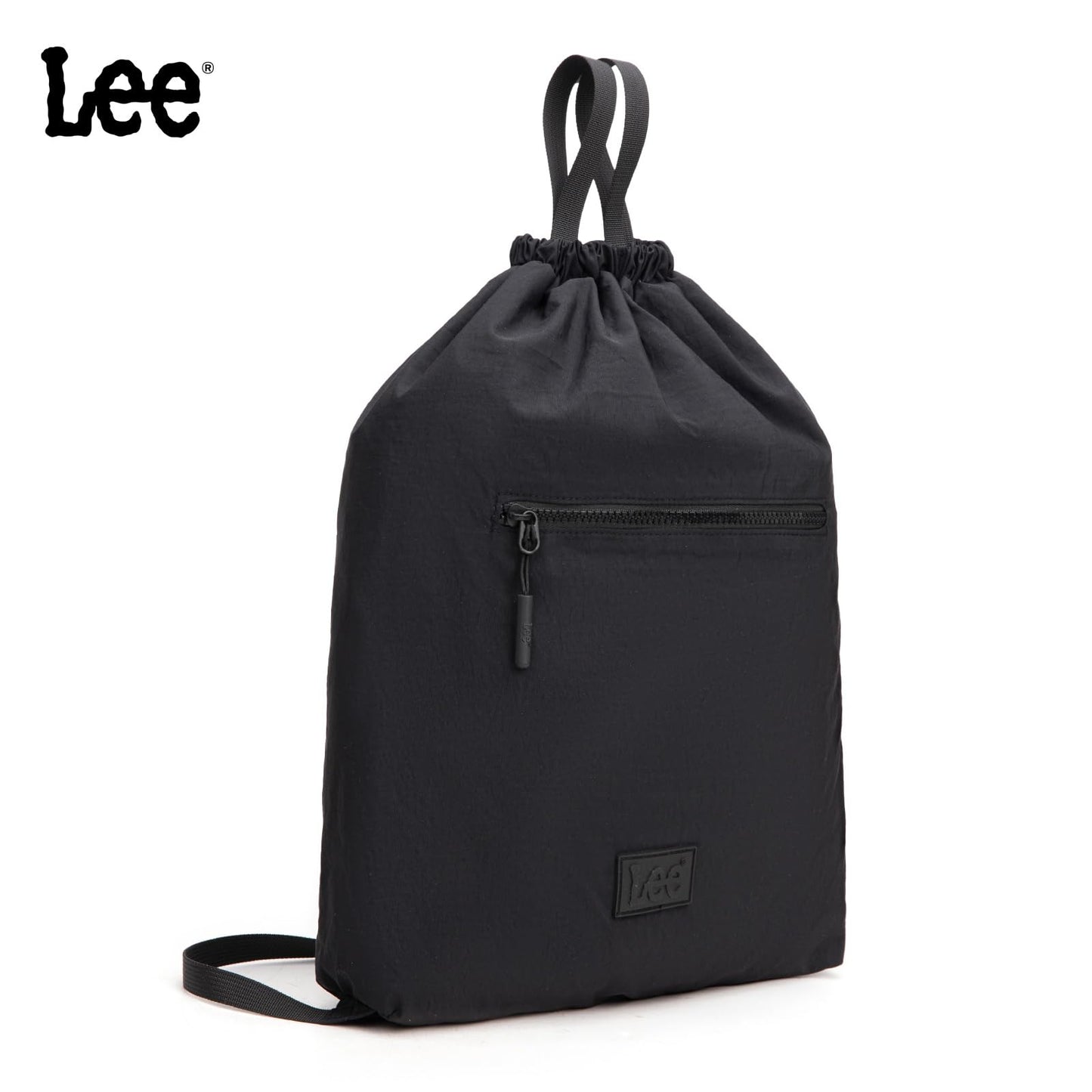 Montana West Lee Drawstring Backpack Bag Lightweight Small Gym Swim Beach Bag Water Resistant Sports Sackpack for Men Women, LEE48-002BK
