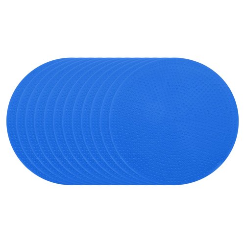 PATIKIL Spot Markers 4 Inch, 12 Pcs Non-Slip Floor Dots Agility Markers Flat Field Cones Poly Dots for Gym PE Speed Training Dance Soccer Basketball Sports, Blue