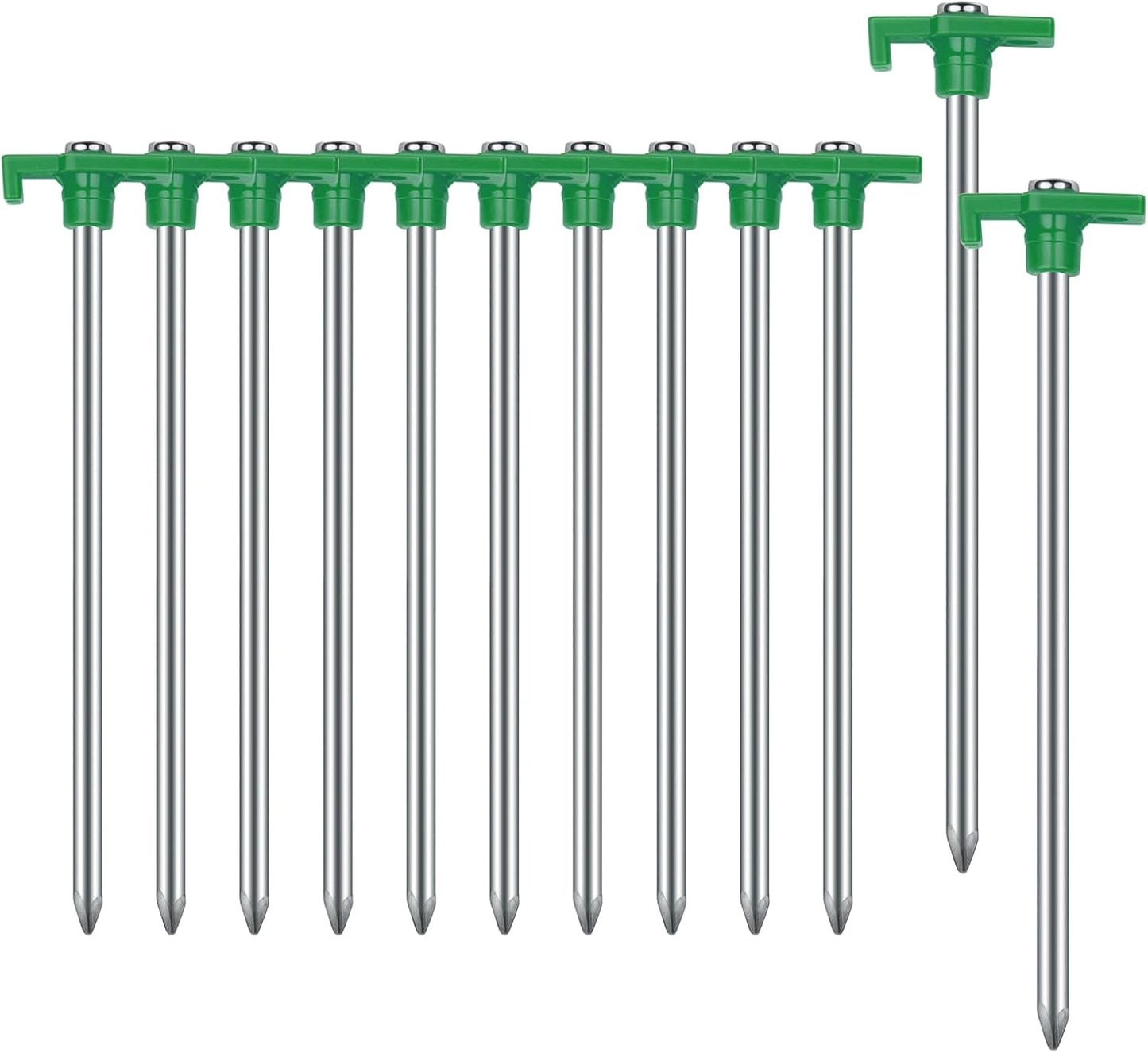 12PCS Tent Stakes Heavy Duty Camping Stakes,AVOFOREST 7.1Inch Non-Rust Metal Tent Pegs Ground Stakes Tent Spikes Camping,Hiking Orange