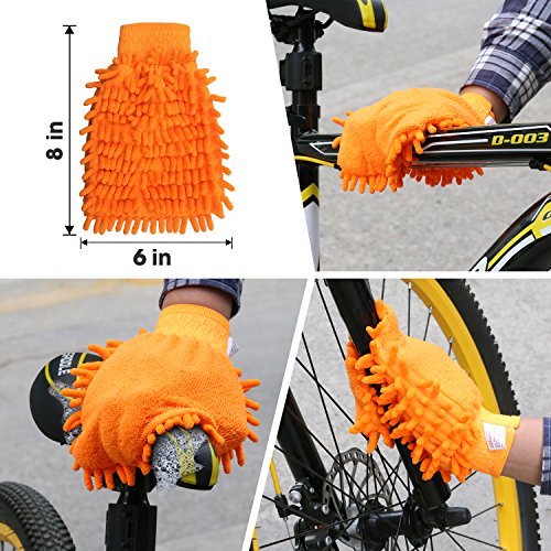 7pcs Bicycle Cleaning Tools Set - Bike Brush Kit for Mountain Road City Hybrid Bikes