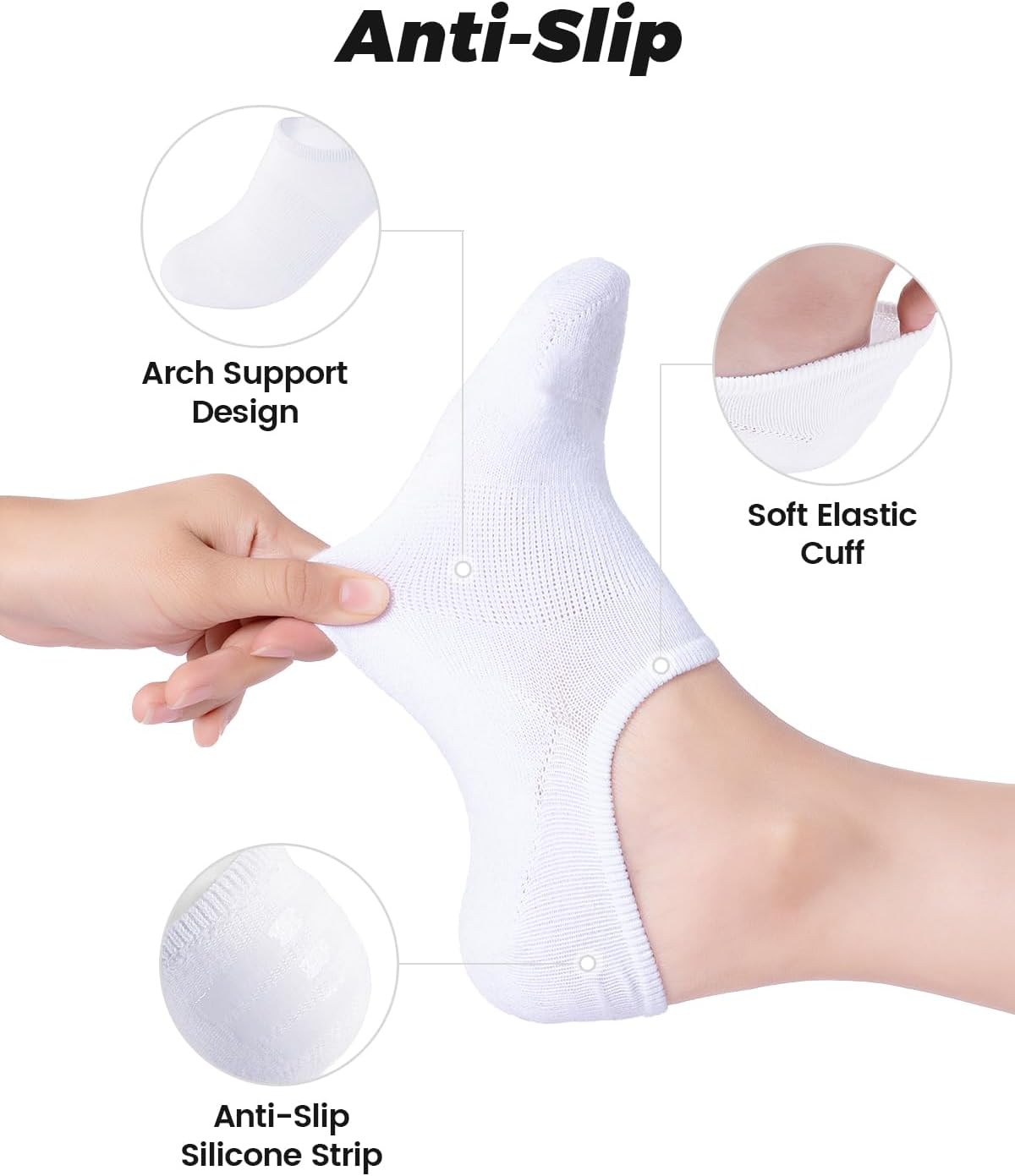IDEGG No Show Socks Womens and Men Low Cut Ankle Short Anti-slid Athletic Running Novelty Casual Invisible Liner Socks