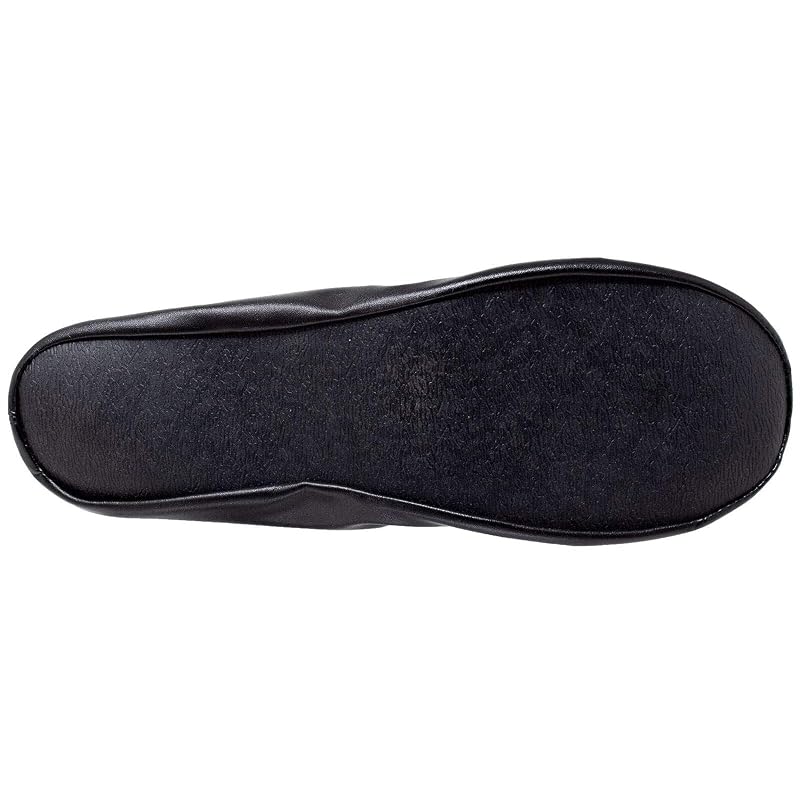 Untssiw Black Medium Foldable Ballet Flats with Pouch - Travel Roll Up Shoes