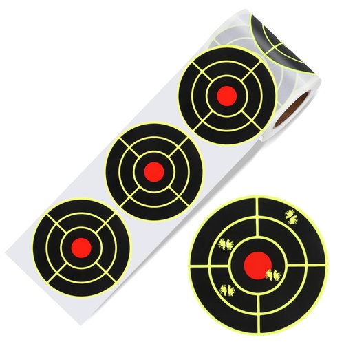3" Splatter Targets, 1 Roll/200 Pcs Target Stickers for Shooting Range, Self Adhesive Paper Targets for Shooting Range, Reactive Paper Target for Archery Bow Shooting Practice (200)