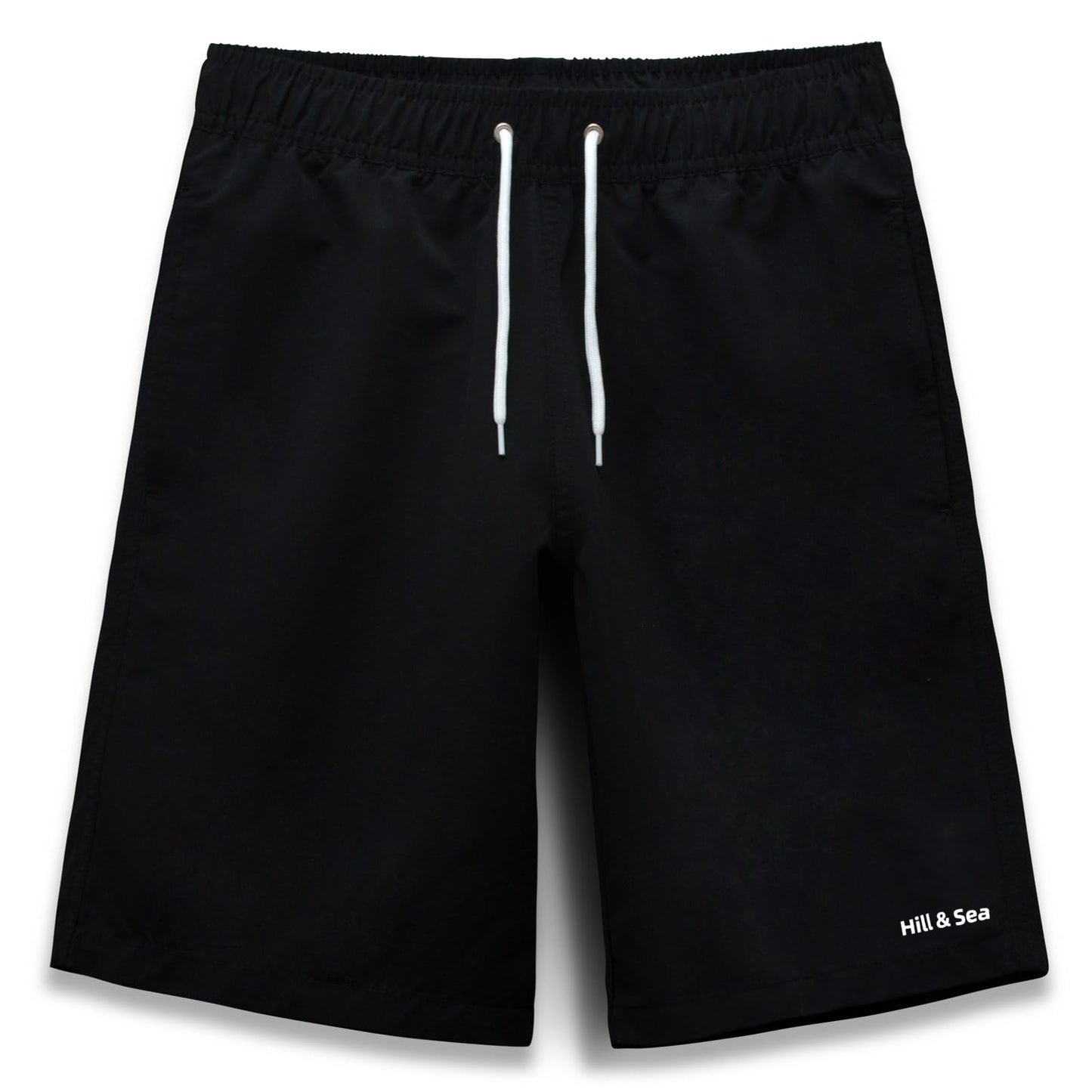 Hill & Sea Boys Swim Trunks Boys Swim Shorts Bathing Suit Swimwear Quick Dry Board Shorts Swimsuit with Pockets(Black-14-16)