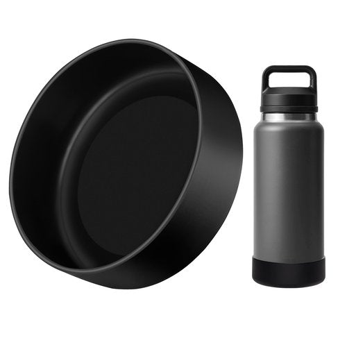 Bluwing Silicone Boot for YETI Rambler Bottle 36oz, Protective Silicone Sleeve for YETI 36oz, Anti-Slip Bottom Sleeve, BPA Free(Black)