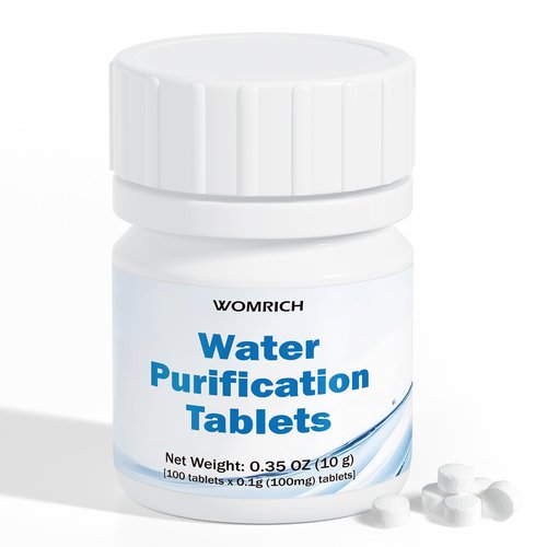 Water Tablets Purification for Drinking - Water Filtration System for Survival, Emergencies, Camping, Boating, Hiking, Backpacking, RVs. Easy to Use Treatment for Safe Drinking Anywhere