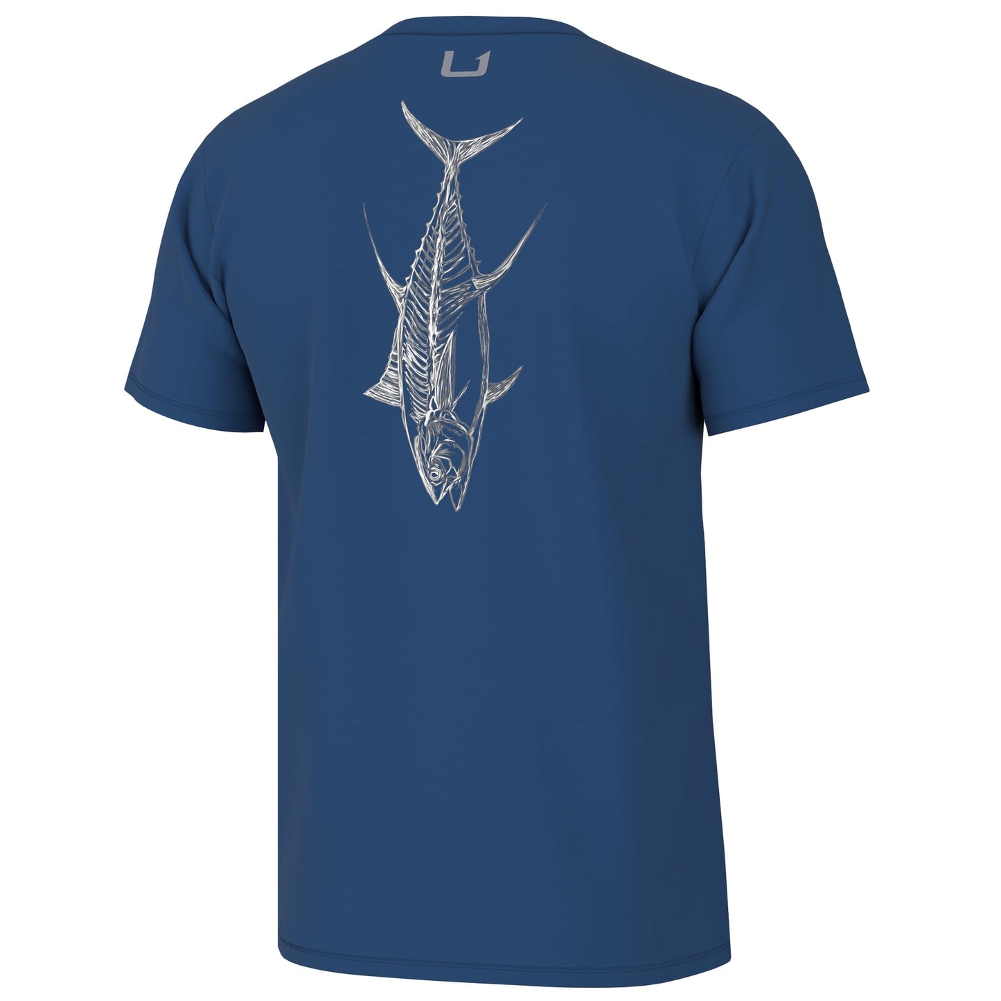 HUK Mens Fishing Graphic Tee, Performance Short Sleeve, Quick-Dry, Tuna Sketch - Set Sail, Small