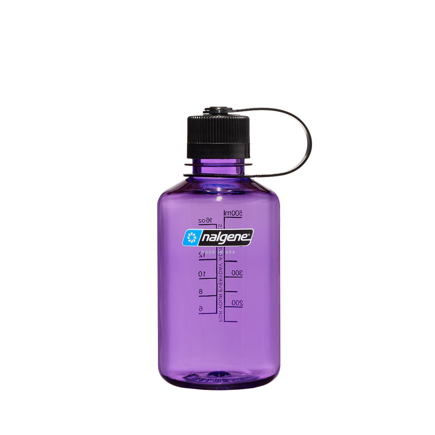 Nalgene 16 oz Narrow Mouth Water Bottle | Slim Cup Holder Size, BPA-Free, Durable & Leak Proof, Lightweight Travel Bottle, Purple