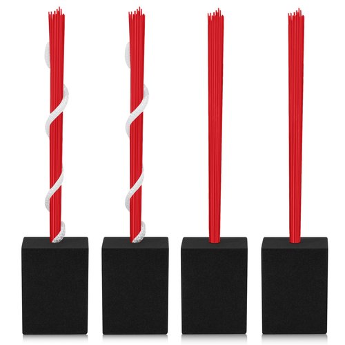 Deekin 4 Pcs Base Plugs Anchor Base Plugs Baseball Field Maintenance Equipment Baseball Accessories for Baseball Field (Red)