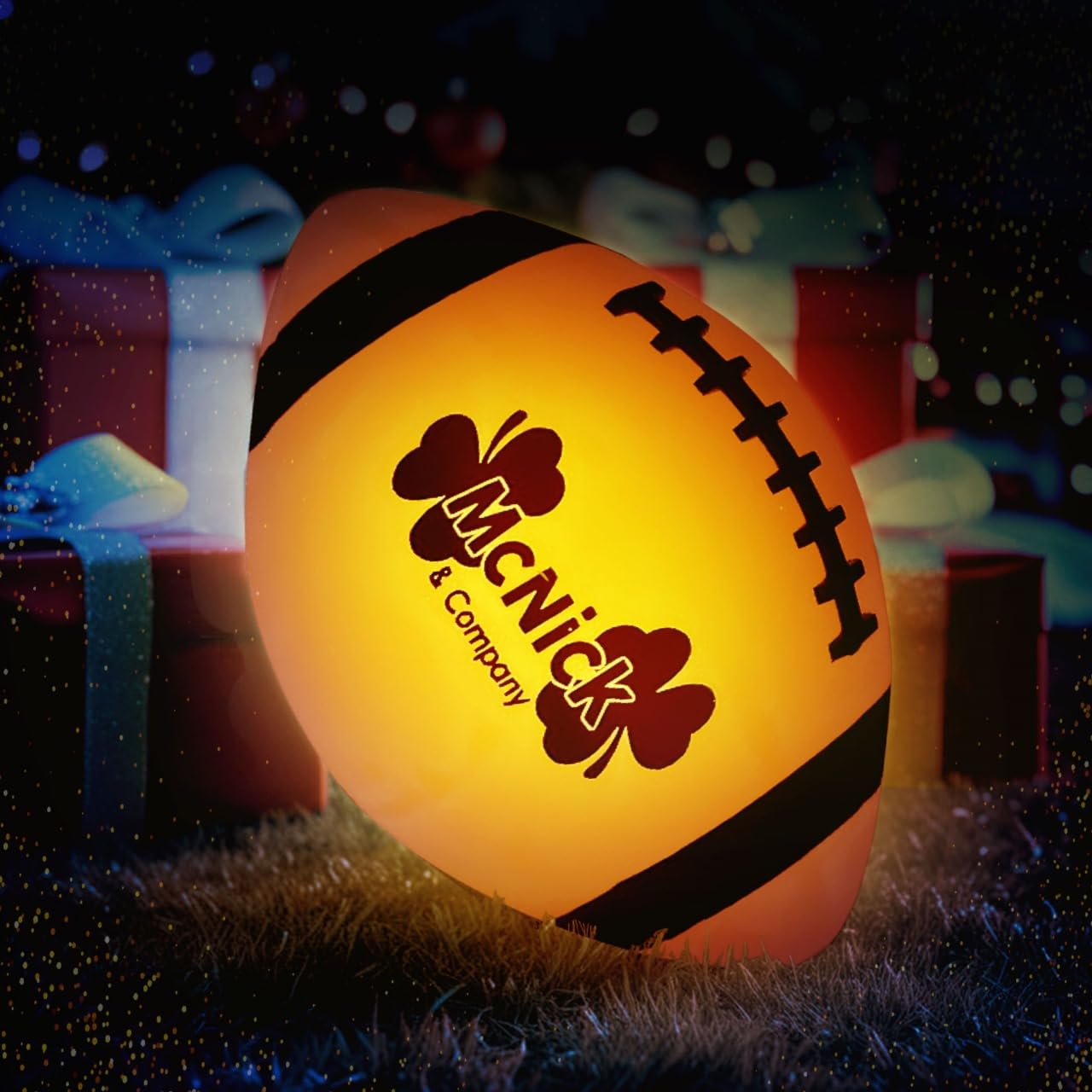 Light Up Football - Glow in the Dark Ball - Boys Gifts - NO 6 - Outdoor Sports, Birthday Gifts for Boys 8-15+ Year Old - Kids Teenage Youth Gift Ideas - Boy Toys Stuff Ages 8 9 10 11 12 13 14 15