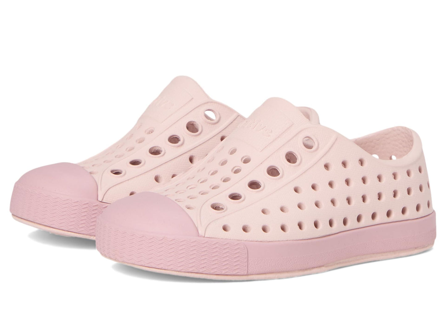 Native Shoes Unisex-Kids Jefferson Sneakers, Dust Pink/Balos Pink, 8 Toddler