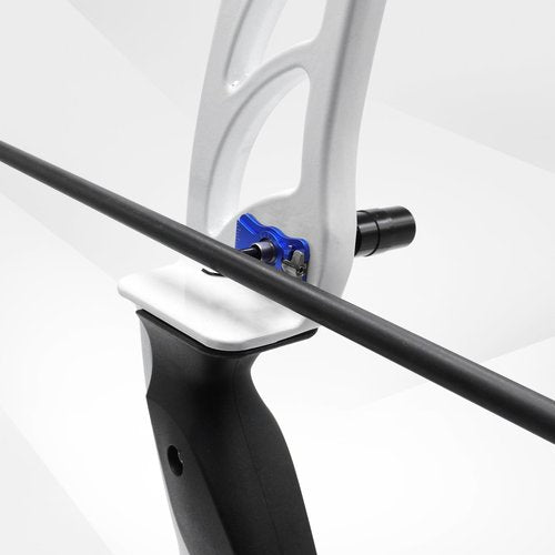 HANDBAIGE Archery Arrow Rest and Cushion Plunger Aluminum Magnetic Arrow Rest Adjustable Bow Plunger with Teflon Button for Recurve Bow Longbow (Blue Arrow Rest+Plunger)