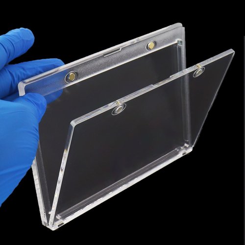 Pack of 2 Magnetic Booklet Card Holders 175PT Vertical Magnetic Card Holder Case UV Protection