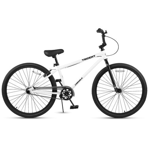 cubsala 26 Inch BMX Race Bike Trident Bicycles Beginner-Level to Advanced Riders with 2 Pegs Trick Cycling and Professional BMX Riding, White
