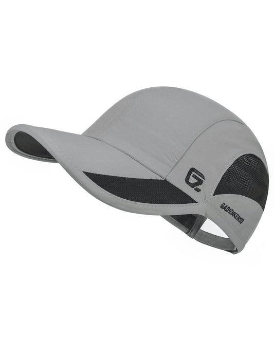GADIEMKENSD Outdoor Running Hat Men's Cooling UPF50+ Womens Baseball Cap Sport Mesh Sun Hat Trucker Dad Hats Quick Dry Breathable Unstructured for Summer Camping Hiking Light Grey S/M 6 7/8-7 1/4