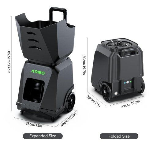 ADIBO Tennis Ball Machine, Dual Motor for Topspin and Backspin, 160-180 Balls, Max 87MPH, Built-in Lithium Battery with 6 Hours of Continuous Operation (T500)