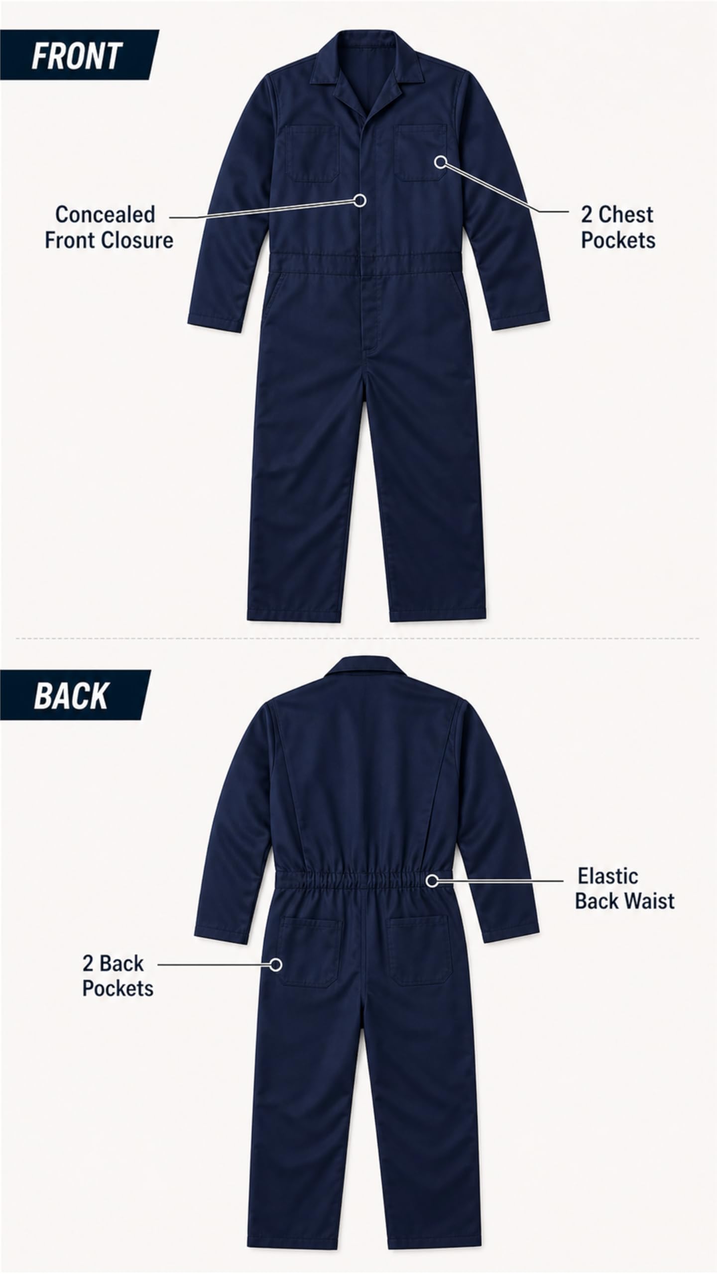 JPXH Blue Adult Jumpsuit Coveralls Halloween Navy Costume for Men