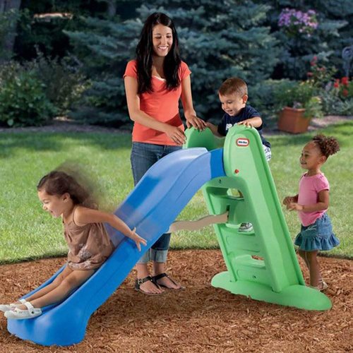 Little Tikes Easy Store Large Slide , Blue/Green
