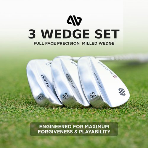 ALVO GOLF Premium Golf Wedges 52/56/60 Sets or Individual Wedges - 52 degree Gap Wedge, 56 degree Sand Wedge, 60 degree lob Wedge Golf Club - Pitching Wedge for Men Right Hand - Wedges Golf - Max spin