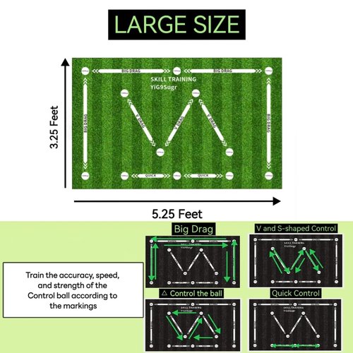 Premium Field Hockey Training mat, Improve Skills, Perfect Ball Control and Drag Ball Hockey Training Equipment for Indoor and Outdoor Practice, The Best Gift for Hockey Training Enthusiasts - 63 x 39 in