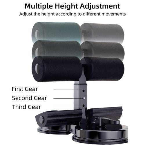 Ab Training Auxiliary Device with Bands, Multi-functional Adjustable Ab Trainer, Muscles Full Body Training for Girl and Men, Sit Up Machine, Portable Fitness Equipment for Home & Gym, with 2 Suction Cups