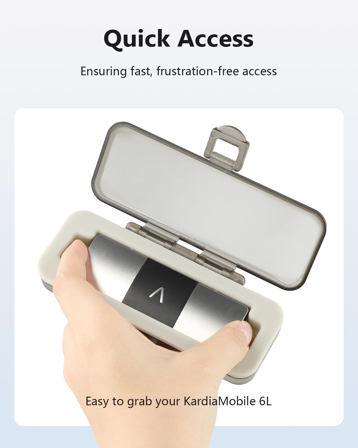 Kardia Mobile Case Only for KardiaMobile 6L EKG Heart Monitor, KardiaMobile 6L Case with Silicone Pad for Travel and Portable, Protect Kardia (CASE ONLY)