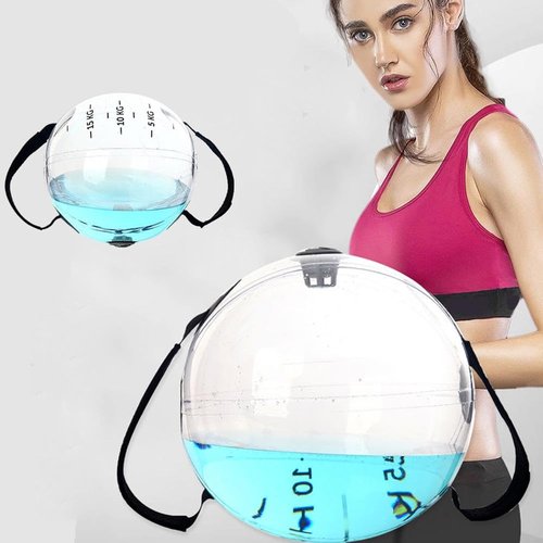 QAOlDH Aqua Bags for Workout,Heavy Bag Aqua Ball,Fitness Weight Ball,Adjustable Aqua Training Ball,Water-Filled Exercise Bag,Portable Workout Equipment with Handle for Muscle Exercise