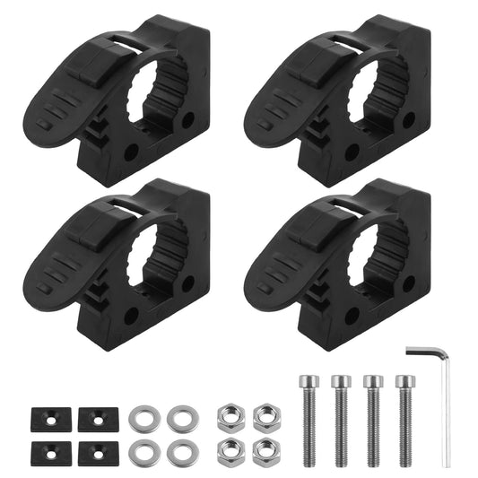 4PCS Quick Release Clamp,Adjustable Rubber Clamp for Shovel Holder & Molle Panel Mounts,Shovel Rack for Truck Automotive Tools Fits 1-1/7" to 1-3/7" Diameter Tool Handles