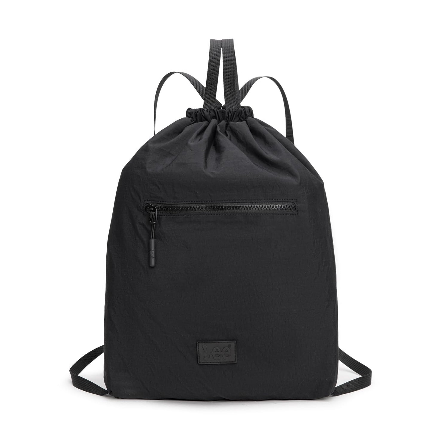 Montana West Lee Drawstring Backpack Bag Lightweight Small Gym Swim Beach Bag Water Resistant Sports Sackpack for Men Women, LEE48-002BK