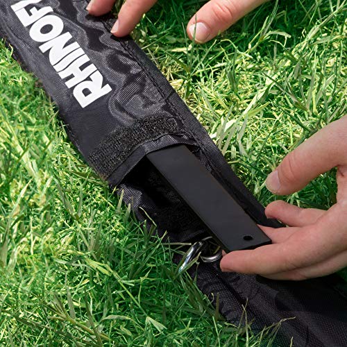 Champion Sports Women's Lacrosse Crease: Rhino Flex Portable Lacrosse Goal Crease - 17’ Diameter All Weather Crease with Weights, Stakes and Carry Bag
