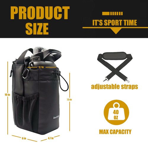 Magnetic Sport Bag For Men and Women Sling Gym Bag Travel Work with Water Bottle Holder, Phone Pockets Magnetic Attachment