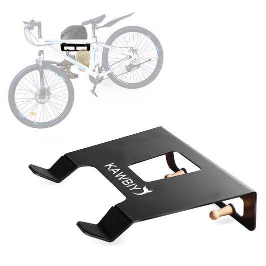 KAWBIYJ Bike Wall Mount, Bike Rack Garage, Space-Saving Bike Wall Hanger, Storage Stand Multifunctional Shelf Wall Bike Mount for Road, Mountain or Hybrid Bikes, Bike Rack Holds up to 66lbs(Black)