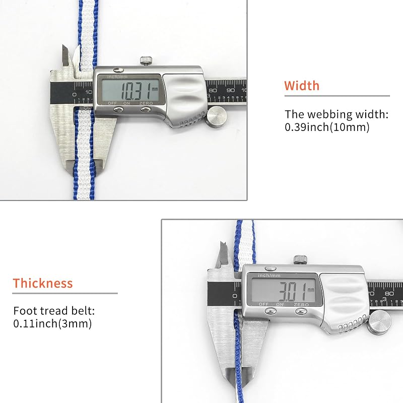Climbing Sling 10mm Dyneema Sling Runner, 22kN - 60cm Blue (3pcs) for Anchors & Rappelling