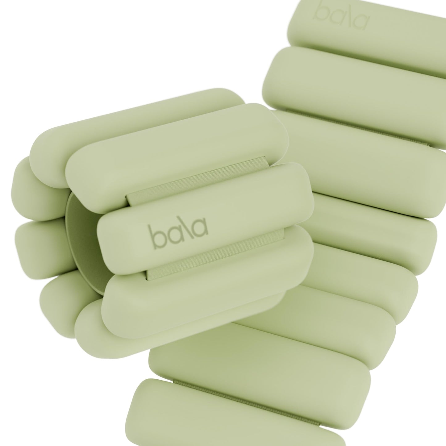 Bala Bangles Wrist & Ankle Weights for Women & Men - 2 lb Adjustable Weighted Bands - Soft Silicone Arm & Leg Weights for Pilates, Yoga, Walking, Barre, Home Workout & Strength Training Exercise