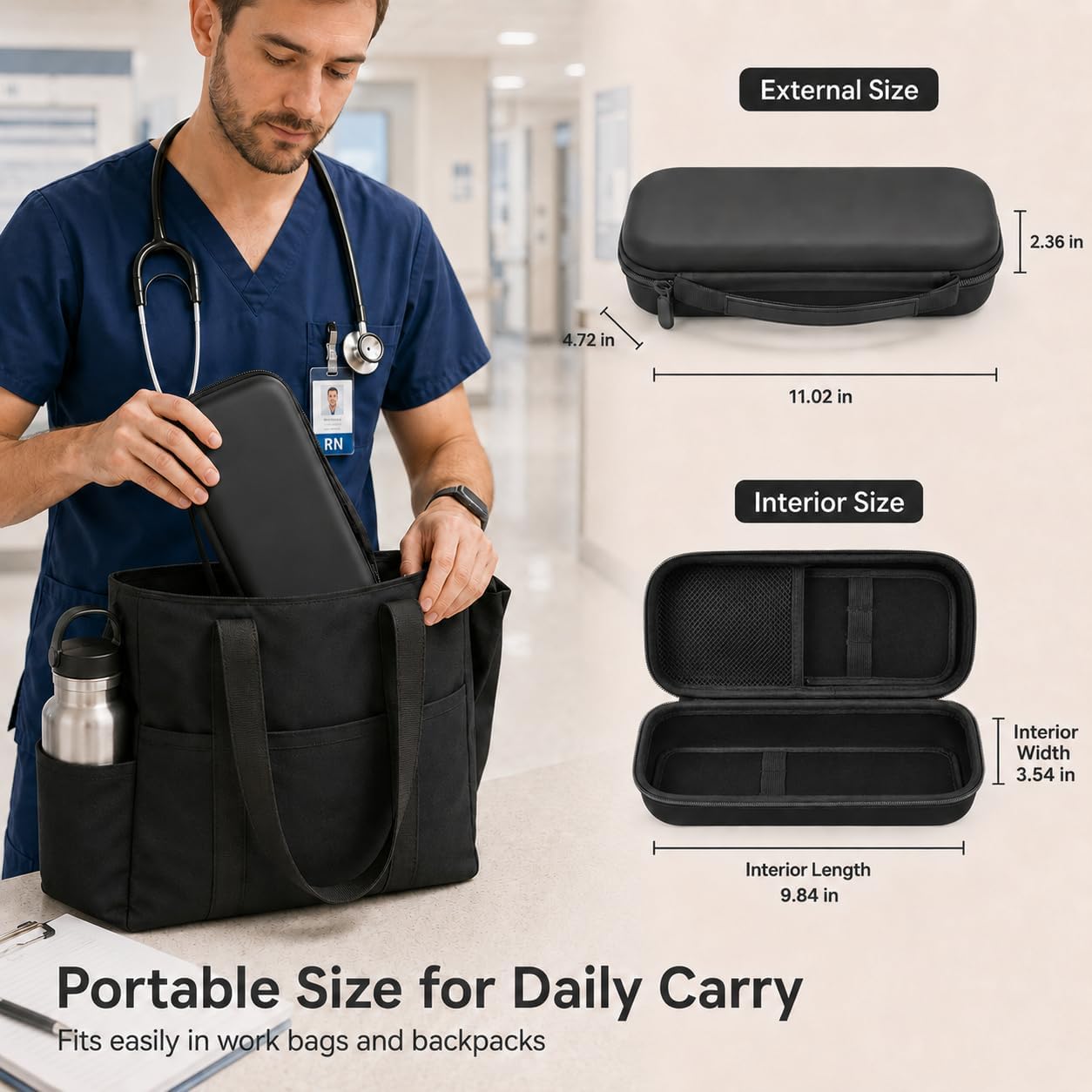 Stethoscope Case for 3M Littmann Classic III/Cardiology IV,Blackflower