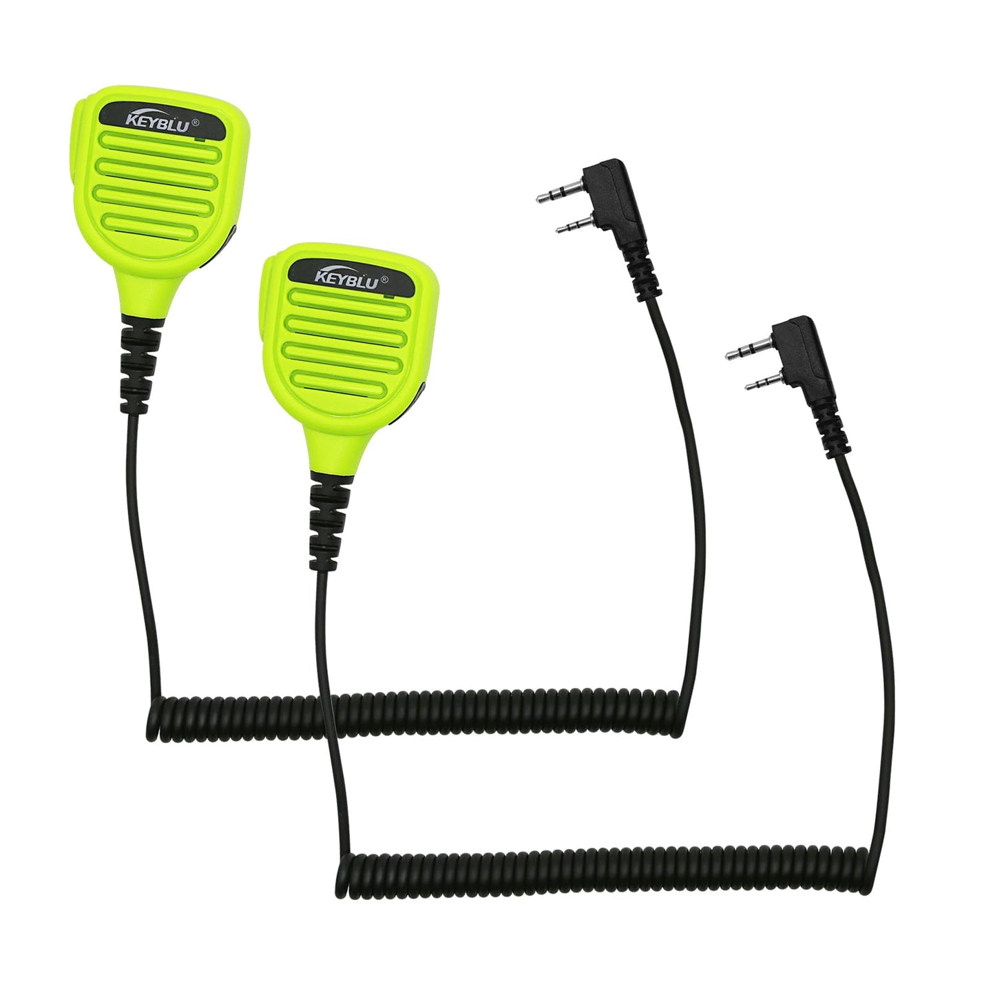 KEYBLU Waterproof Shoulder Speaker Mic 2 Pin Two Way Radio Microphone with 3.5mm Audio Jack Compatible with BaoFeng GT-5R / UV-5R, BTECH, Kenwood and Retevis Radios Walkie Talkie