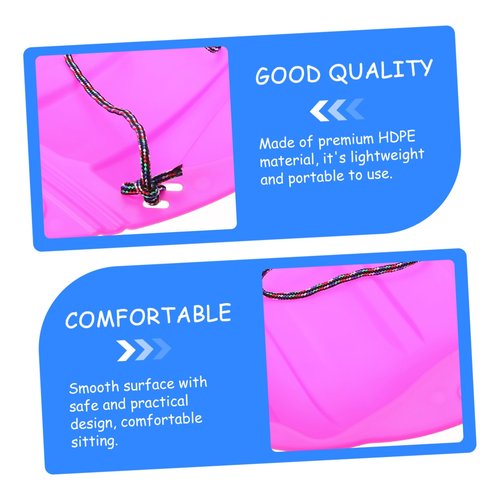 POPETPOP Boy Girl Sliding Board Sled Lightweight Plastic Ski Board for Grass and Play Easy to Clean Outdoor Fun for Boy Girl