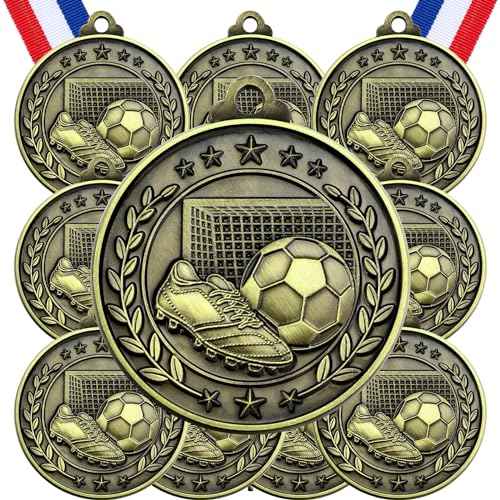 Misdary 12 Pack Medals with Neck Ribbons Team Participation Trophies for Kids Sports Awards Party Favors for Sports Competitions Celebration Gift