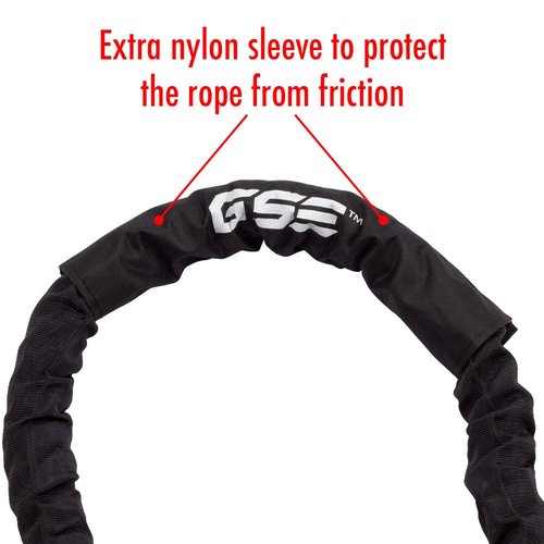 GSE Games & Sports Expert Gym Battle Rope, Heavy Workout Battle Ropes for Indoor & Outdoor Workout, Exercise Ropes for Strength Training - 30, 40, 50 Feet Lengths Available