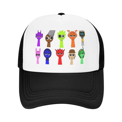 YXLMWZLH Sprunki Baseball Cap Cartoon Print Children's Fashion Summer Baseball Cap, Unisex