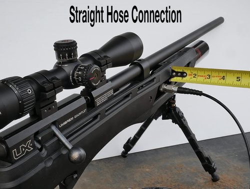 Manloney LLC Paintball Airsoft Fill Whip Hose 4500psi PCP Fill ing & Charging System with Foster Quick-Detach Hose Assembly (24 inches Length/Female DN2 Charging System)
