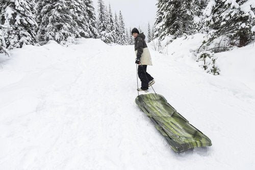 Pelican Sled Mega Snow Glider - Combo - Combo 2 sleds - 4 Season Sled - Any Outdoors Activities - Carry Up to 92 lb -Venom & Orange