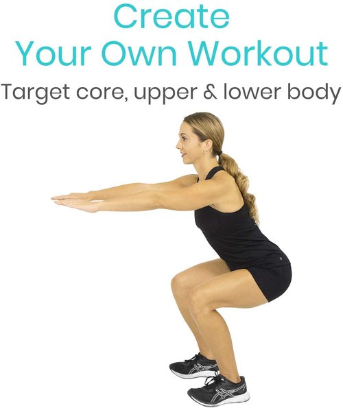 Vive Body Weight Exercise Poster - Workout for Home Gym Laminated Chart - Room Decor Accessories - HITT for Abs, Glute, Core, Legs, Arms, Back - No Equipment Needed