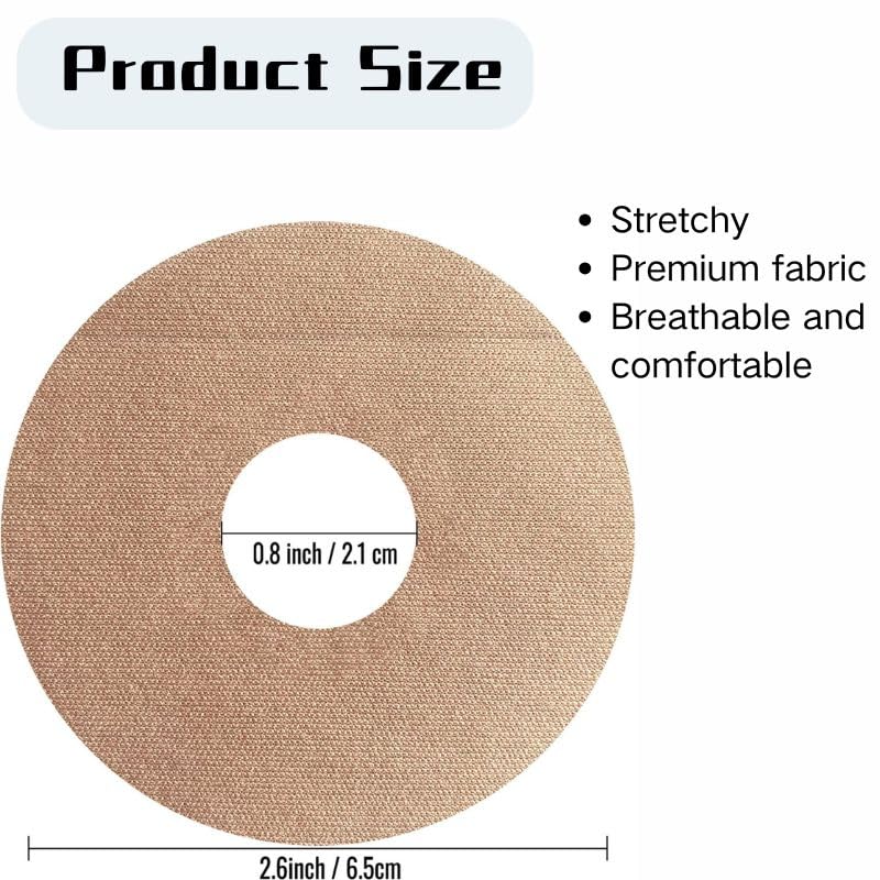 40 Pack Waterproof Adhesive Patches for CGM & Insulin Pumps - Beige, Skin-Friendly, Long Lasting