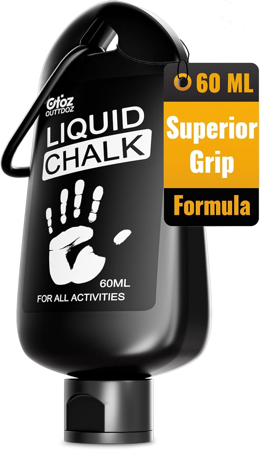 2 oz Superior Grip Liquid Chalk Mess-Free Gym Chalk for Weightlifting, Gymnastics, Rock Climbing, Dancing, Dries in Seconds. Package May Vary.