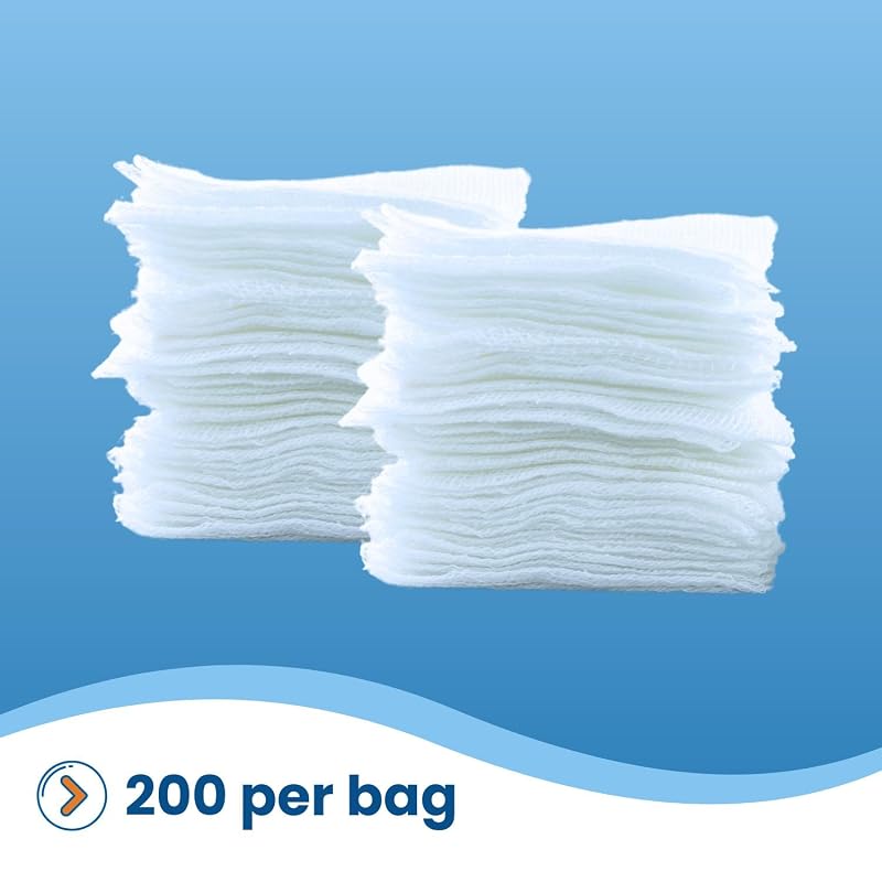 4x4 Gauze Pads 200/Pack - Large Non-Woven Wound Care Sponges (Latex-Free) Variation of THIS listing: 4X4+200